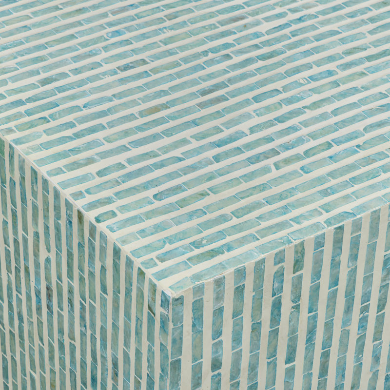 Earl Light Blue Capiz Shell Coffee Table