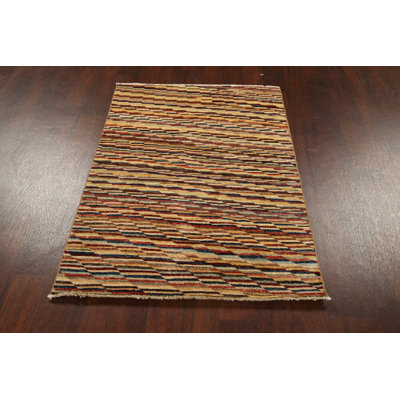 One-of-a-Kind 3'2" X 4'7" New Age Wool Area Rug in