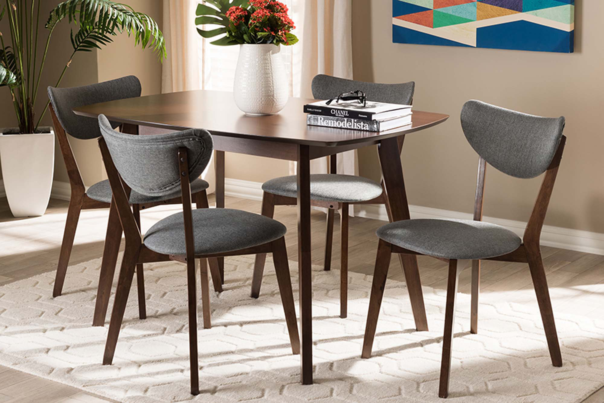 George Oliver Buckley Upholstered 5-Piece Dining Set & Reviews | Wayfair