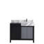 Armoire de salle de bain 42 po Lexora Zilara en noir et gris, avec comptoir et robinet