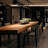 Industrial Style Heavy Solid Wood Dining Table-1051131471