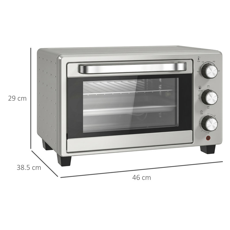 HOMCOM Toaster Oven, Silver