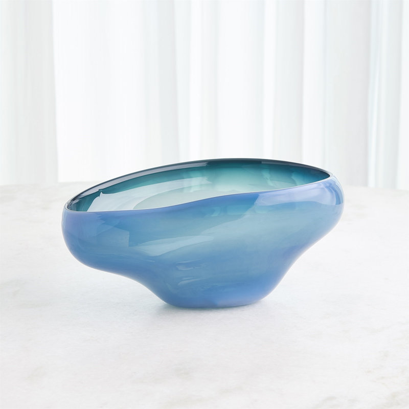 Harmony Bowl, 5.5" H x 13.25" W x 8.25" D, Cloudy/Dark Blue
