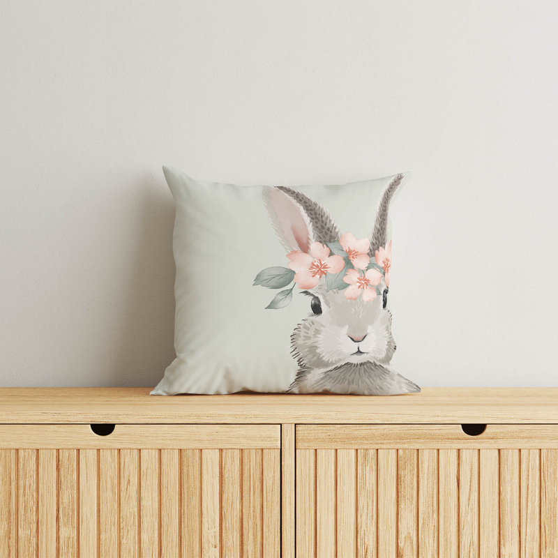 Bunny Sage Pillow, 16" H x 16" W