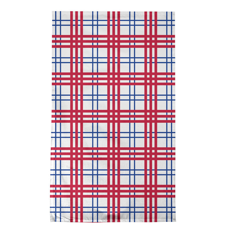 Torchon de luxe Buffalo football, Blanc / Rouge / Bleu, polyester