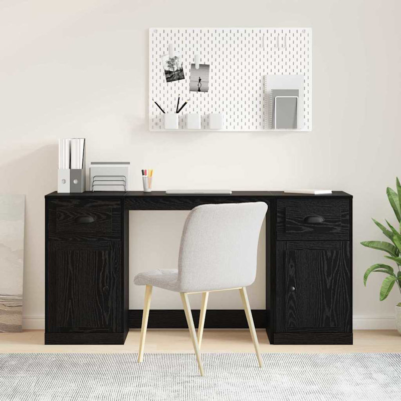 Executive Desk, Black Oak