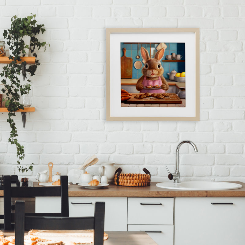 Mme. Bunny Bakewell, reproduction encadrée sous verre, conception de Lucia Heffernan, H 16 po x l 16 po