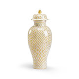 Herringbone Ceramic / Porcelain Ginger Jar