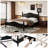 Retro Style Platform Bed-375252099-375252097