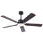 Ventilateur de plafond de chambre à coucher et de salon avec ABS noir, commande à distance et circulation d'air saisonnière