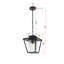 Luminaire suspendu extérieur noir Stiles Shannen