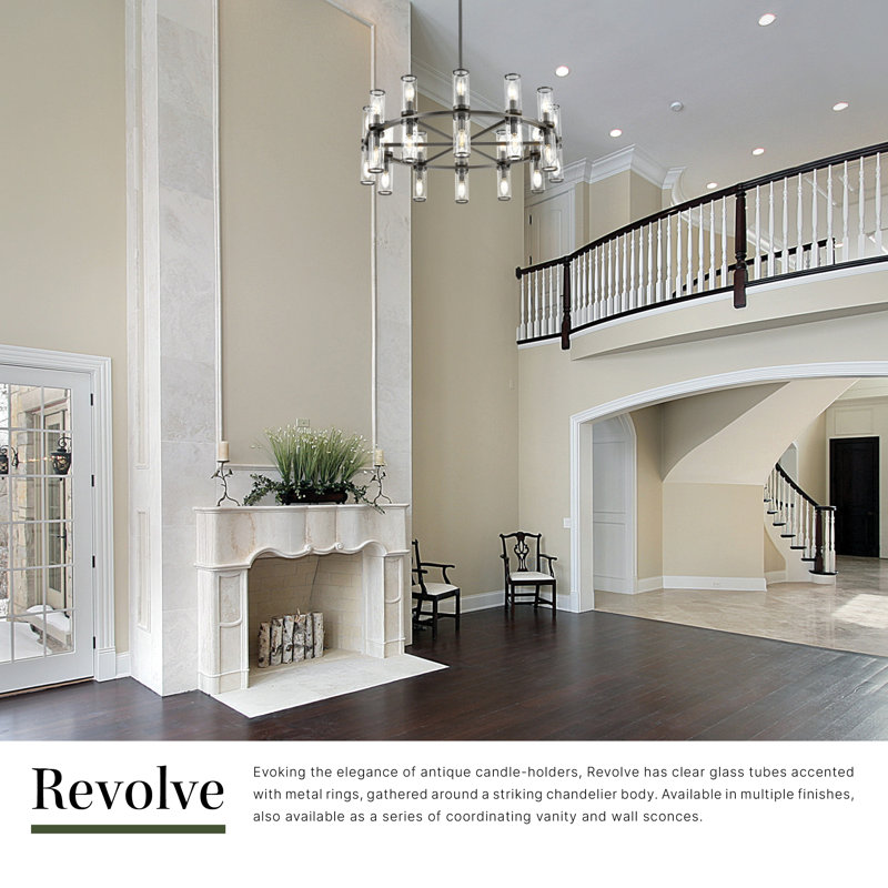 Revolve 24 - Light Chandelier, Urban Bronze
