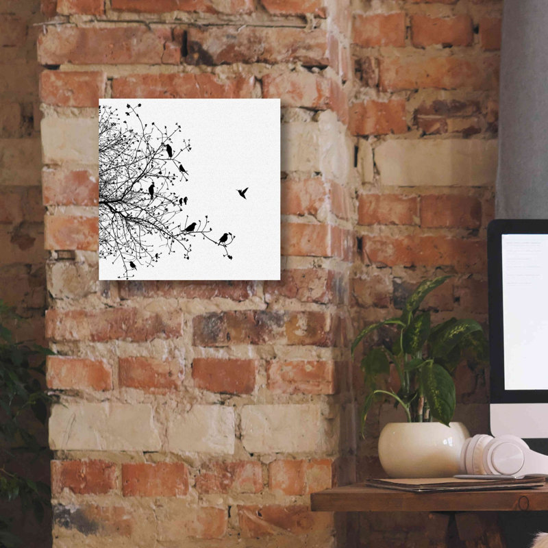 'Bird I' by GraphINC, Giclee Canvas Wall Art, 12" H x 12" W x 0.75" D