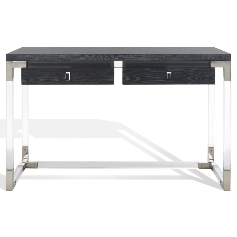 Bureau Rosene, Noir / chêne cérusé