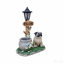 Statue de planteur de chien carlin assis