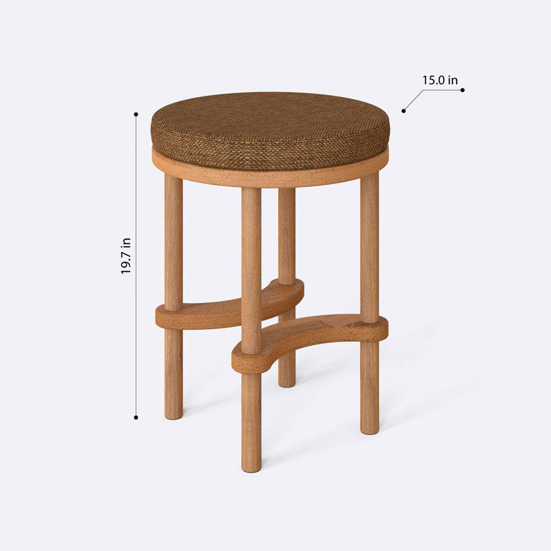  Tabouret d'appoint en bois massif