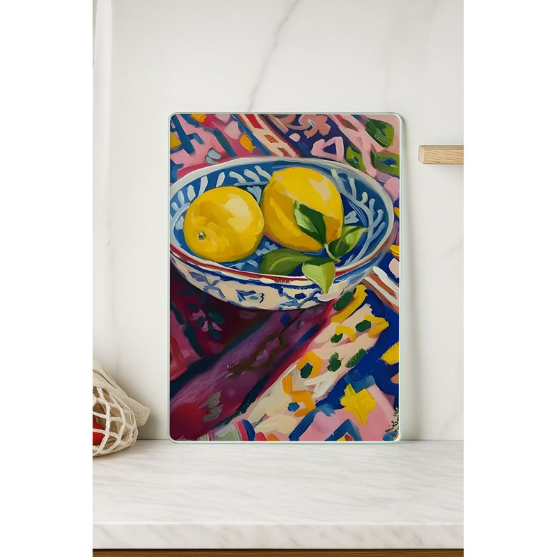 Durable Tempered Glass Cutting Board, 7.9 x 11.8 inches | 100% Antibacterial, Non-Slip Silicone Feet | Easy Clean Surface, Perfect for Food Prep & Kitchen Use, Not Dishwasher, Microwave, or Oven Safe