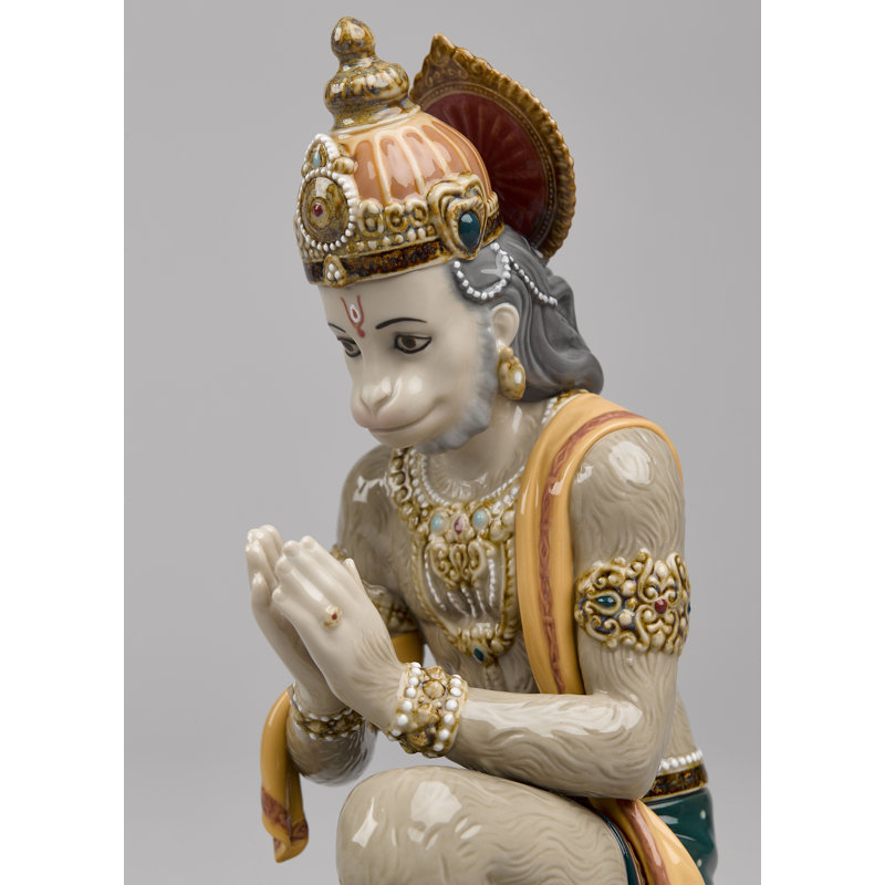 2 Piece Lakshman and Hanuman Figurine Set