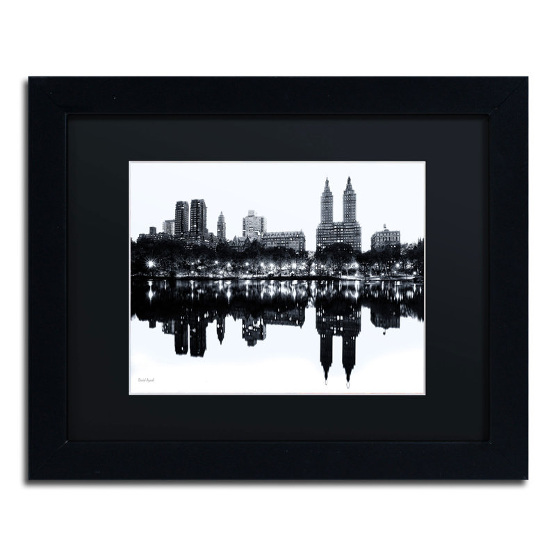 «Central Park West II» par David Ayash, reproduction de photo encadrée, Noir, H 11 po x l 14 po