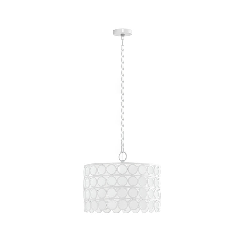 Lustre tambour en verre 4 lumières Abbot