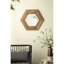 Miroir hexagonal en bois 18,5 po X