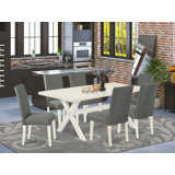 Westerley 6 - Person Solid Wood Solid Wood Top Trestle Dining Set