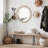 Round Wall Mirror, Farmhouse Circle Mirror
