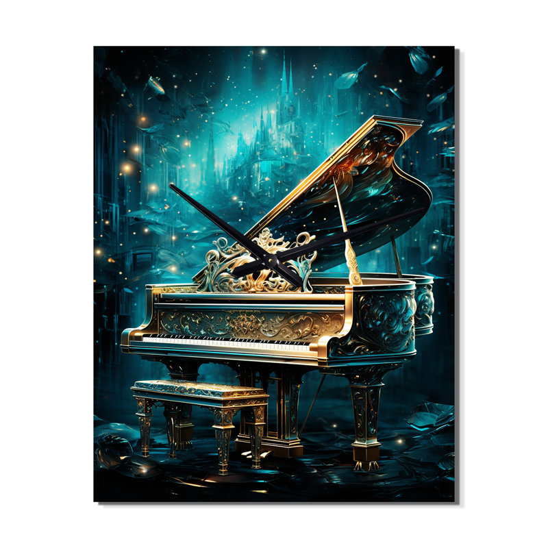Horloge murale Benjamin Piano - Music, Petit