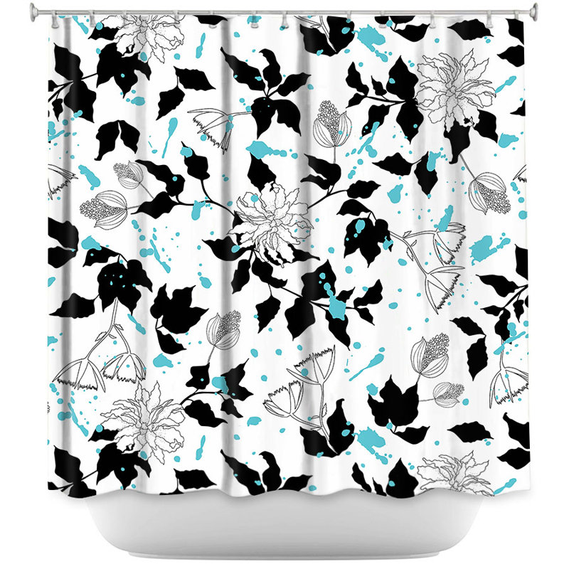 Rideau de douche simple floral splash