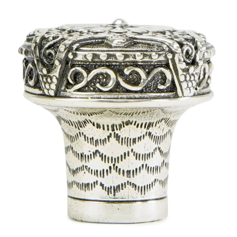 BRISTOL MINI KNOB; BURNISHED, Silver