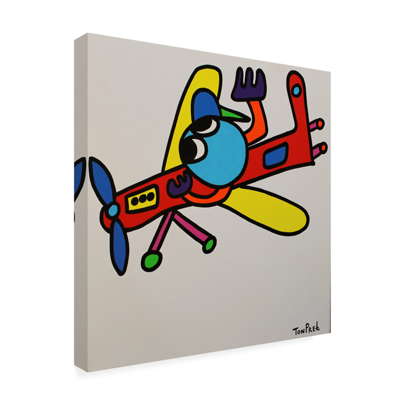 "Mr TonTon" sur toile par Ton Pret, H 14 po x l 14 po x P 2 po