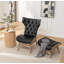 Fauteuil à oreilles et repose-pieds Jeyshan-795056319