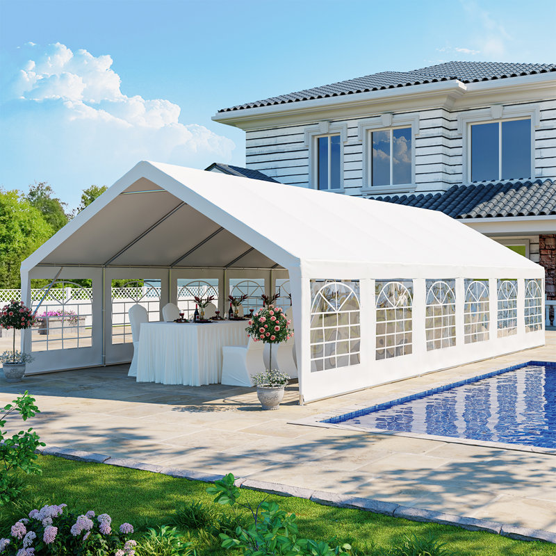 Party Tent Pergola With Canopy, 609.6cm W x 1219.2cm D