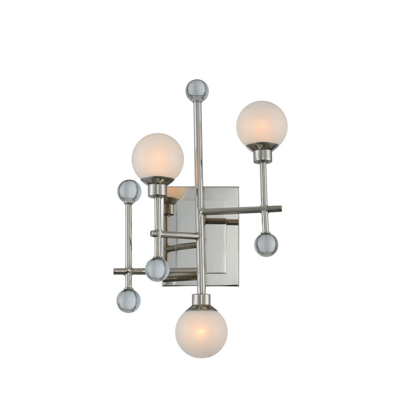 Mercer 3 LT Polished Nickel Wall Sconce Kalco