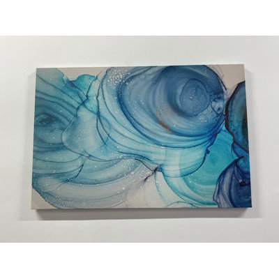 Modern Wall Art Abstract Painting Printed in High-Quality Alcohol Ink Ideal for Contemporary Home Decor