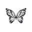 Butterfly Wall Art, Copper/Black, Metal-455109101