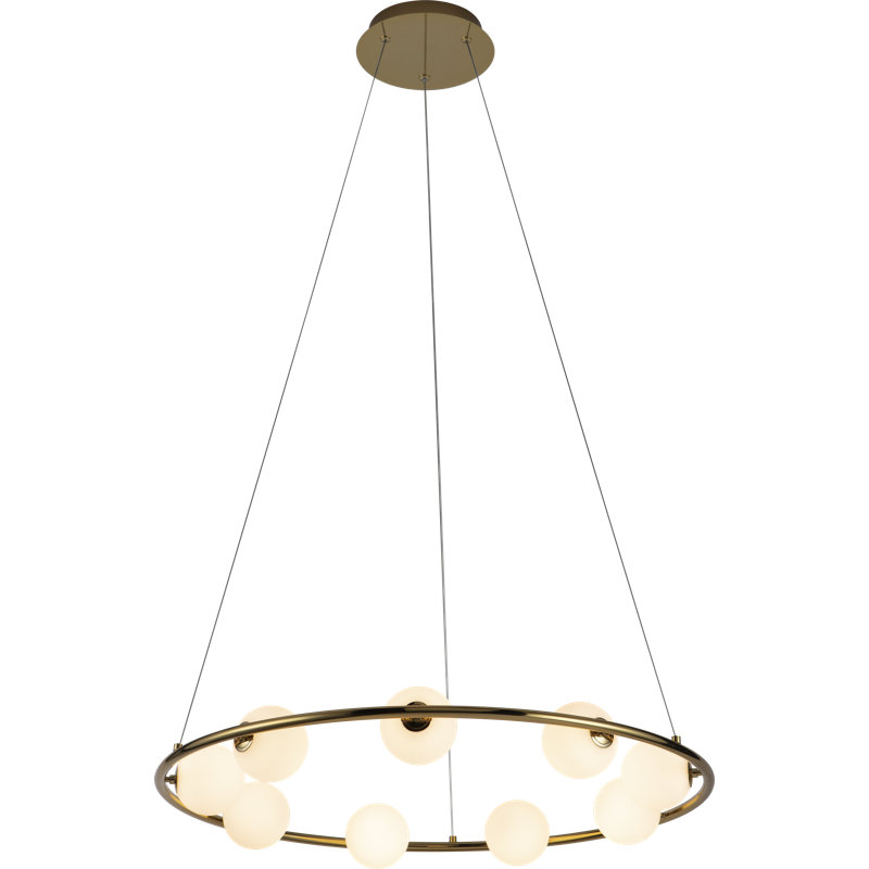 Hargie 9 - Light Polished Brass LED Geometric Pendant