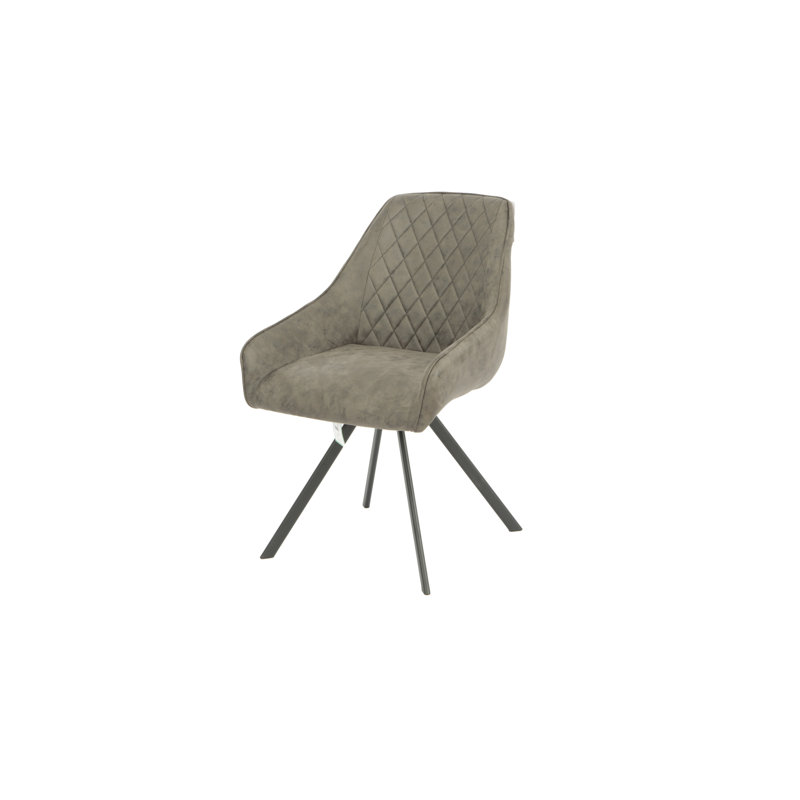40 cm H Microfiber / Microsuede Side Chair, Grey