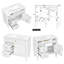 Meuble-lavabo autoportant de 36 pouces avec lavabo en céramique, armoire en bois d'hévéa massif et panneau de fibres à densité moyenne avec tiroir rabattable, tablette réglable et quincaillerie en métal blanc-472454854