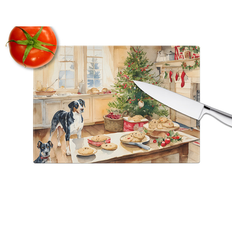 Planche à découper en verre pour Noël