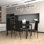 Etzel Set of 4 Modern Faux Leather Armless High Back Dining Chairs