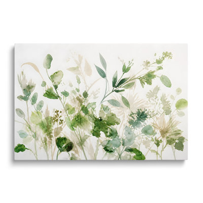 Botanical Herbs Abstract Painting Print on Canvas - 12x18"