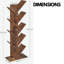 Polizzi 141.5 cm H x 50 cm W Standard Bookcase Shelves Industrial Rustic Brown Furniture