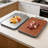 16.5"×11.8" Titanium+Solid Ebony Wood Cutting Board