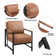 81Cm Wide Faux Leather Armchair
