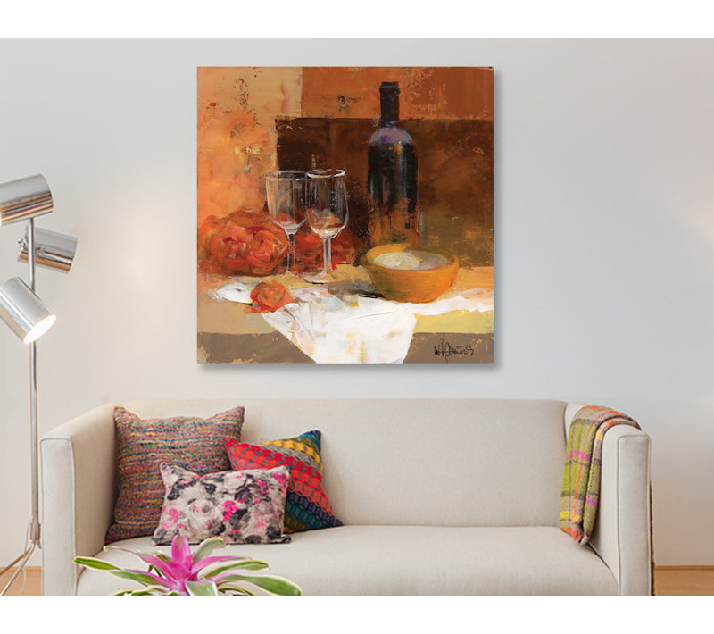 « a good gout iii », reproduction sur toile, H 12 po x l 12 po x P 1,5 po, Pas de tapis, Toile tendue