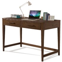 Brooten Rustic Solid Wood Home Office Computer Desk With Hutch.