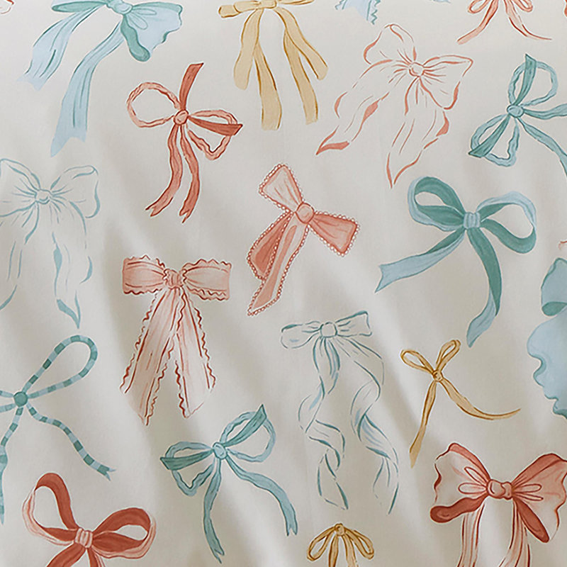 52% Polyester (Recycled), 48% Cotton Geometric Duvet Cover Set with Pillowcases