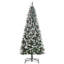 5.91FT Pencil Slim Artificial Christmas Tree with Red Berries and Pinecones