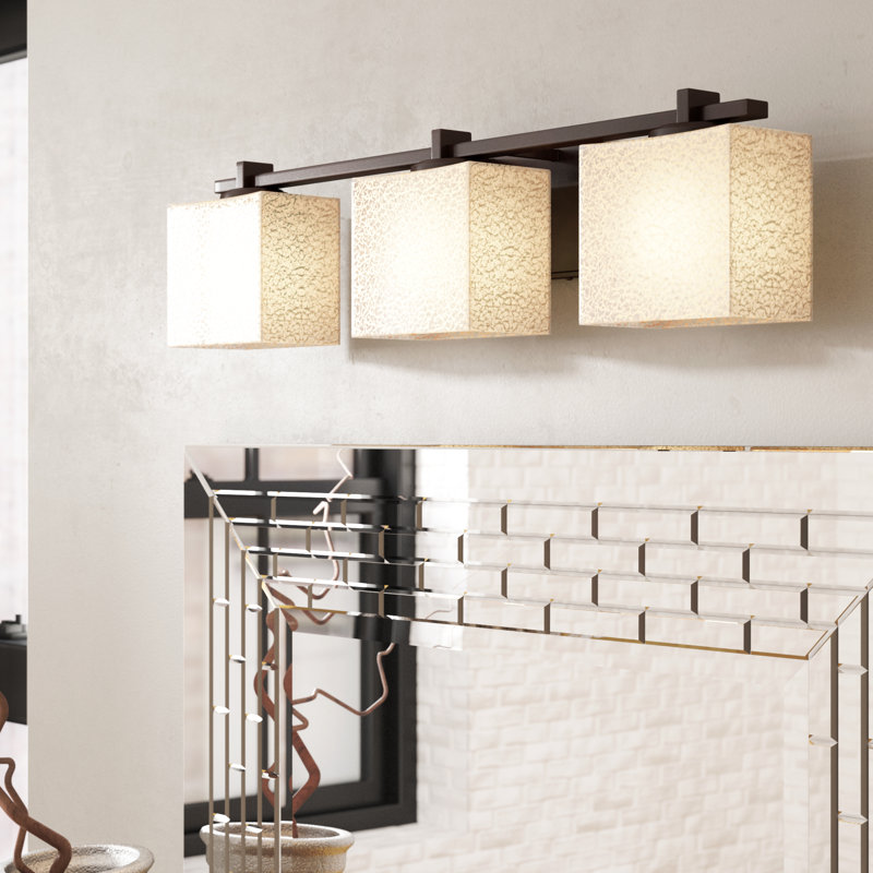 Éclairage pour salle de bain 3 lumières Casson, Bronze foncé